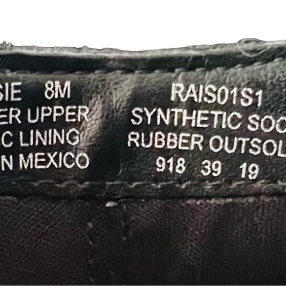 STEVEN Madden Black Suede Leather Chunky Heel Zip Boot Size 8 - Picture 7 of 7